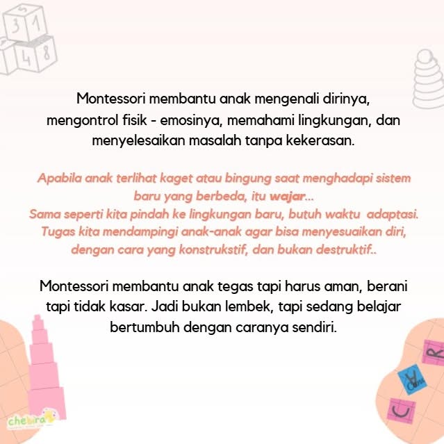 Anak Montessori kok lembek sih? 2