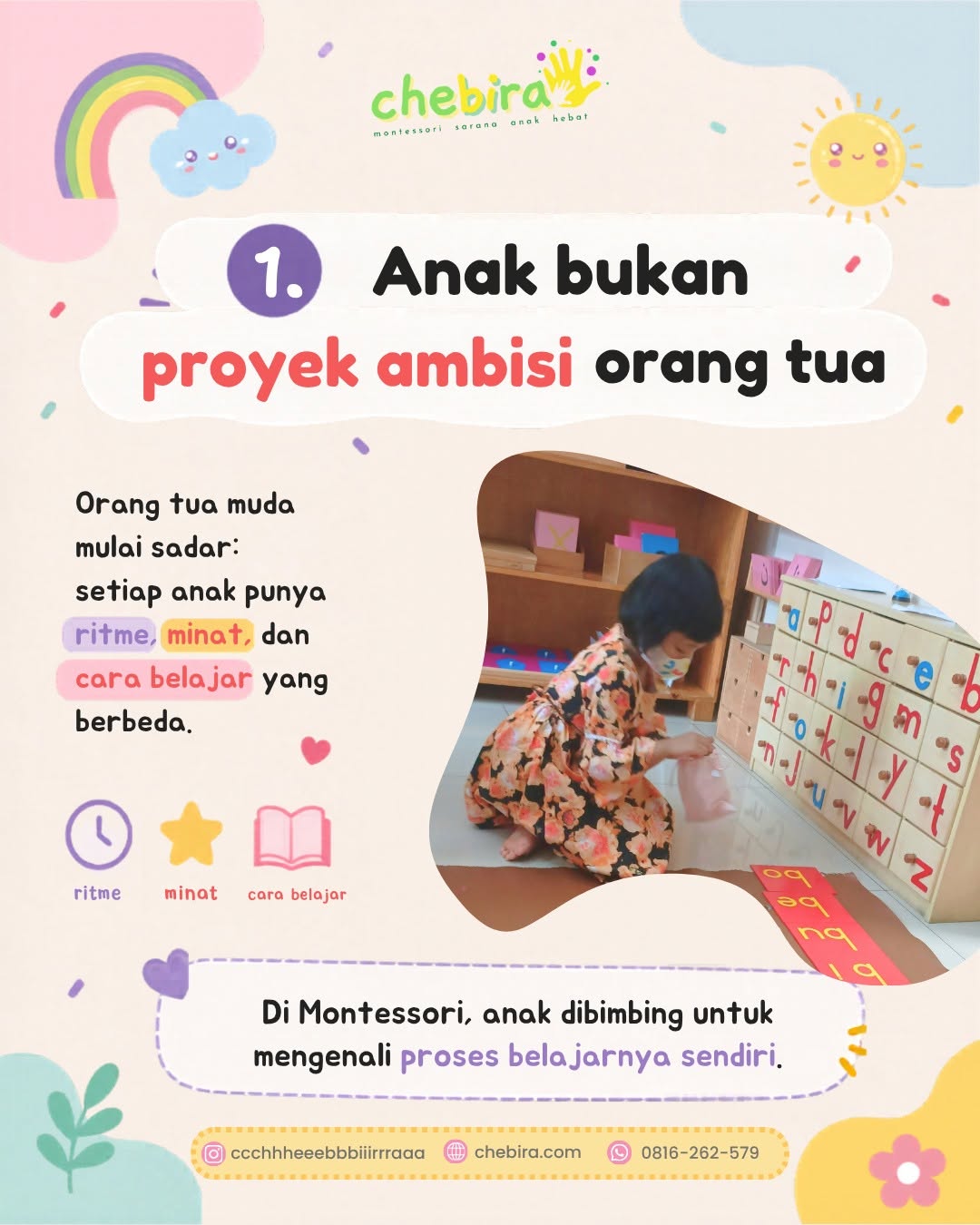 Sekarang Gen-Z Parents mulai mulai berminat dengan Kelas Montessori 6